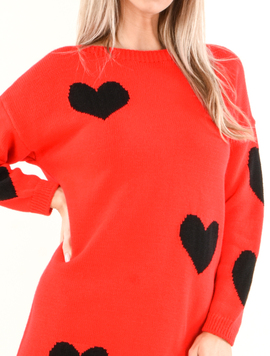 Rochie Dama MiniHearts Rosu